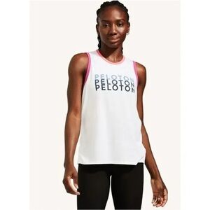 Peloton performance cycling graphic ringer tank top XS